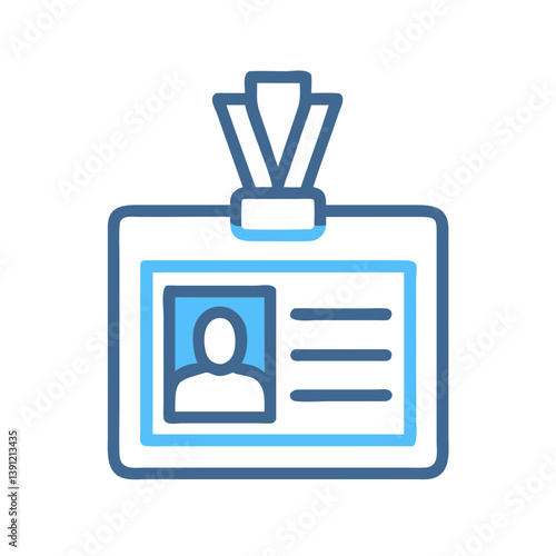 ID Badge with Photo Icon Design