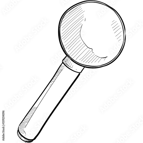 magnifying glass handdrawn illustration