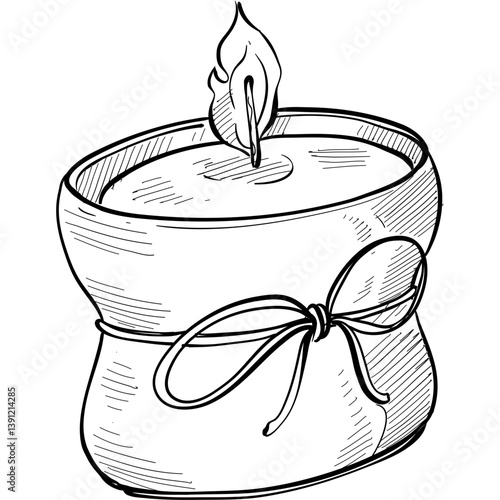 candle handdrawn illustration
