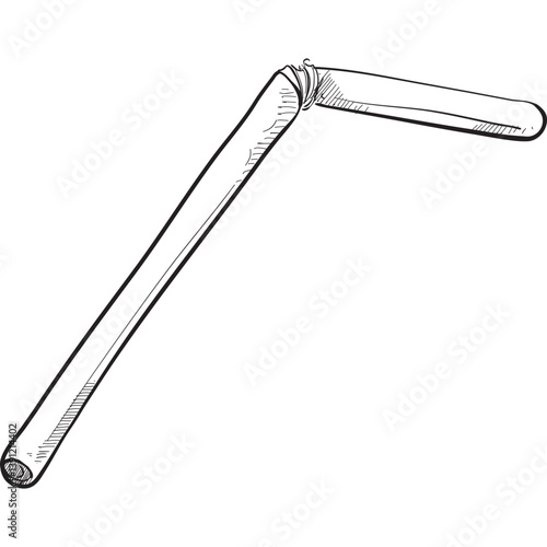 plastic straw handdrawn illustration