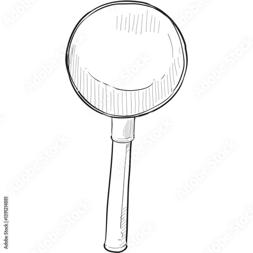 magnifying glass handdrawn illustration