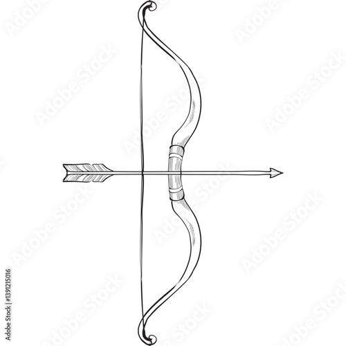bow handdrawn illustration