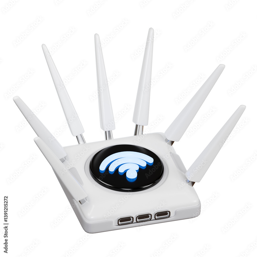 Poster 3D High-performance Wi-Fi router designed for optimal ...