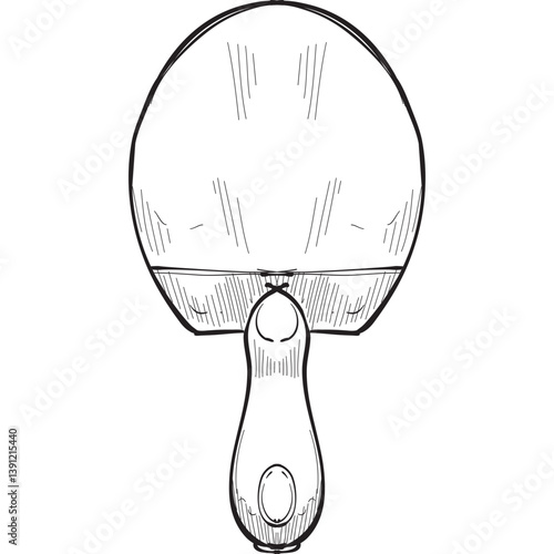 ping pong bat handdrawn illustration