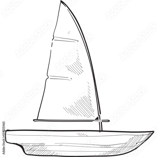 windsurf handdrawn illustration