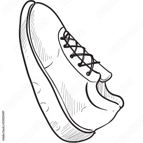 sport shoes handdrawn illustration