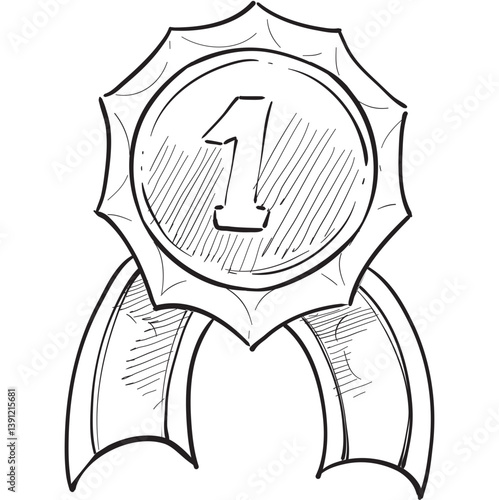 medal handdrawn illustration