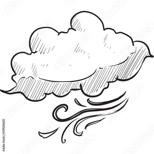 windy handdrawn illustration