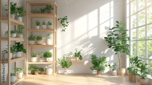 Indoor plant care tips bright sunny room decorative greenery tranquil home environment natural light wellness concept
