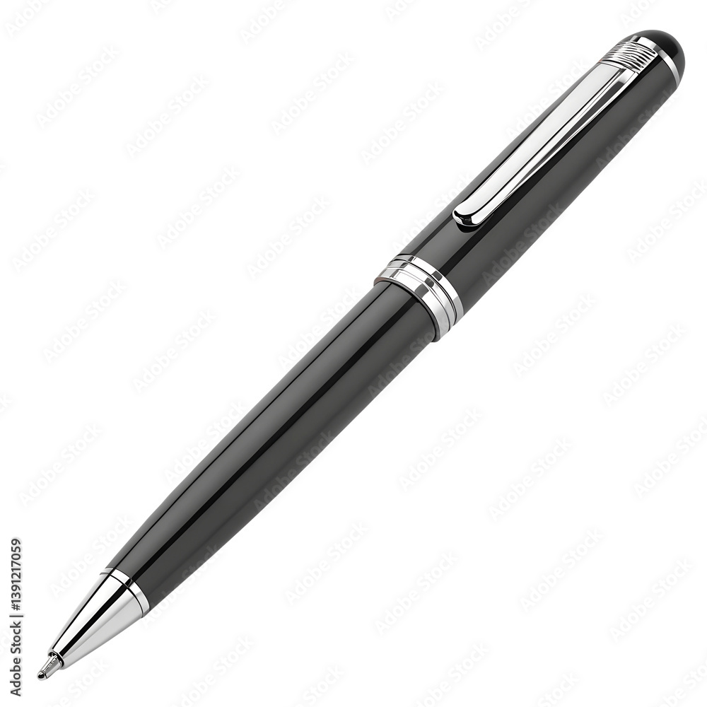3d black modern ballpoint pen isolated on white background png 3d black modern ballpoint pen isolated on white background png