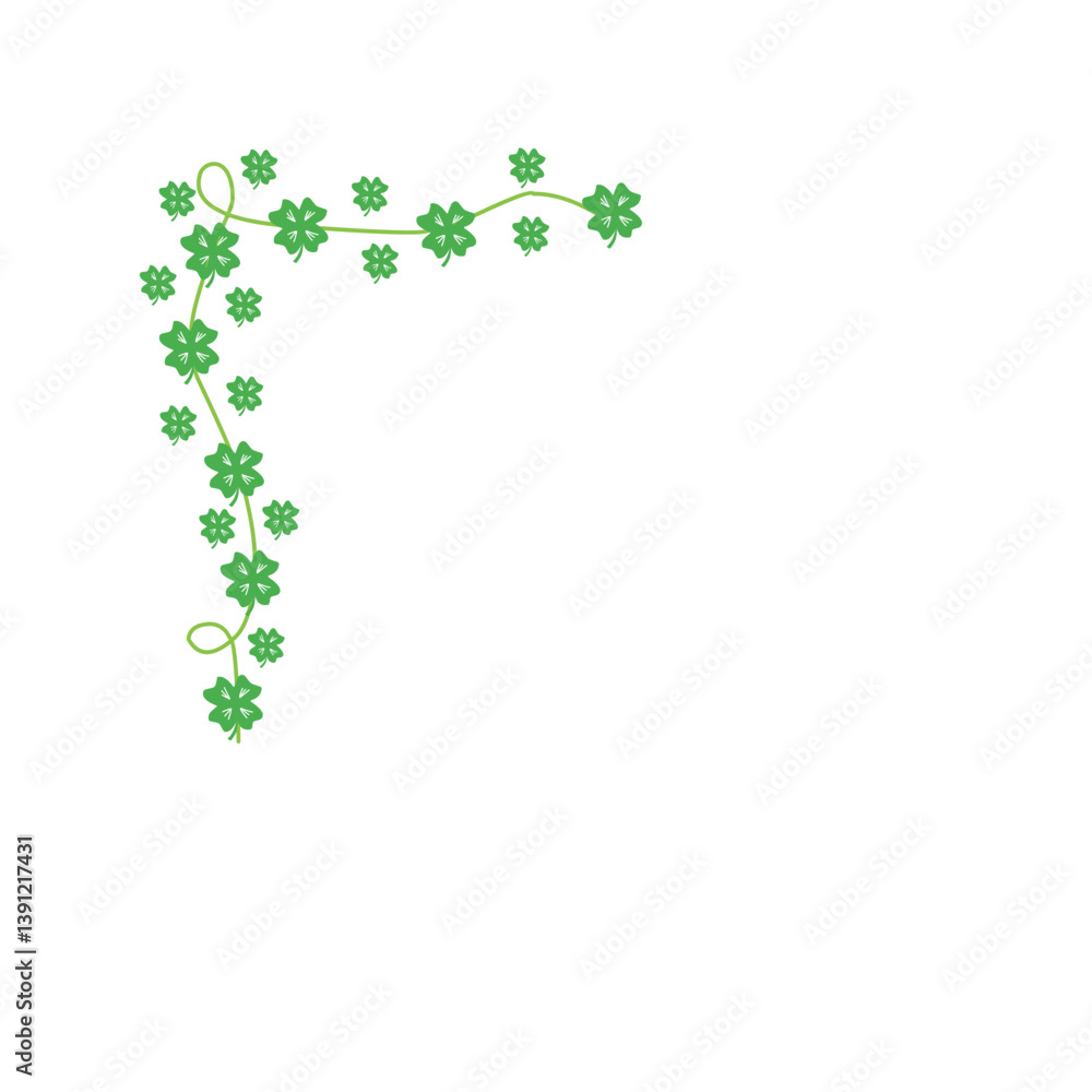 st patrick day leaf corner border st patrick day leaf corner border