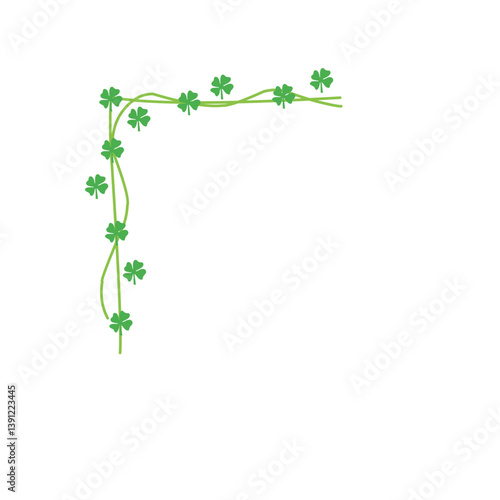 Obraz na płótnie st patrick day leaf corner border w salonie