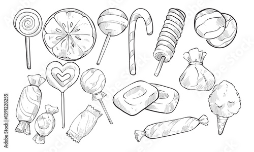 candy handdrawn collection