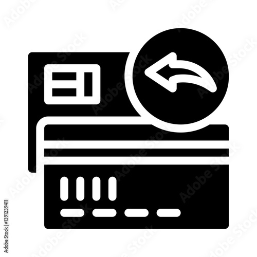 card refund glyph icon
