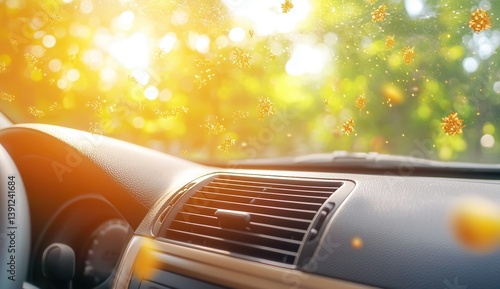 Wallpaper Mural Summer Breeze Air Conditioning Vent in Sunny Car Interior Torontodigital.ca