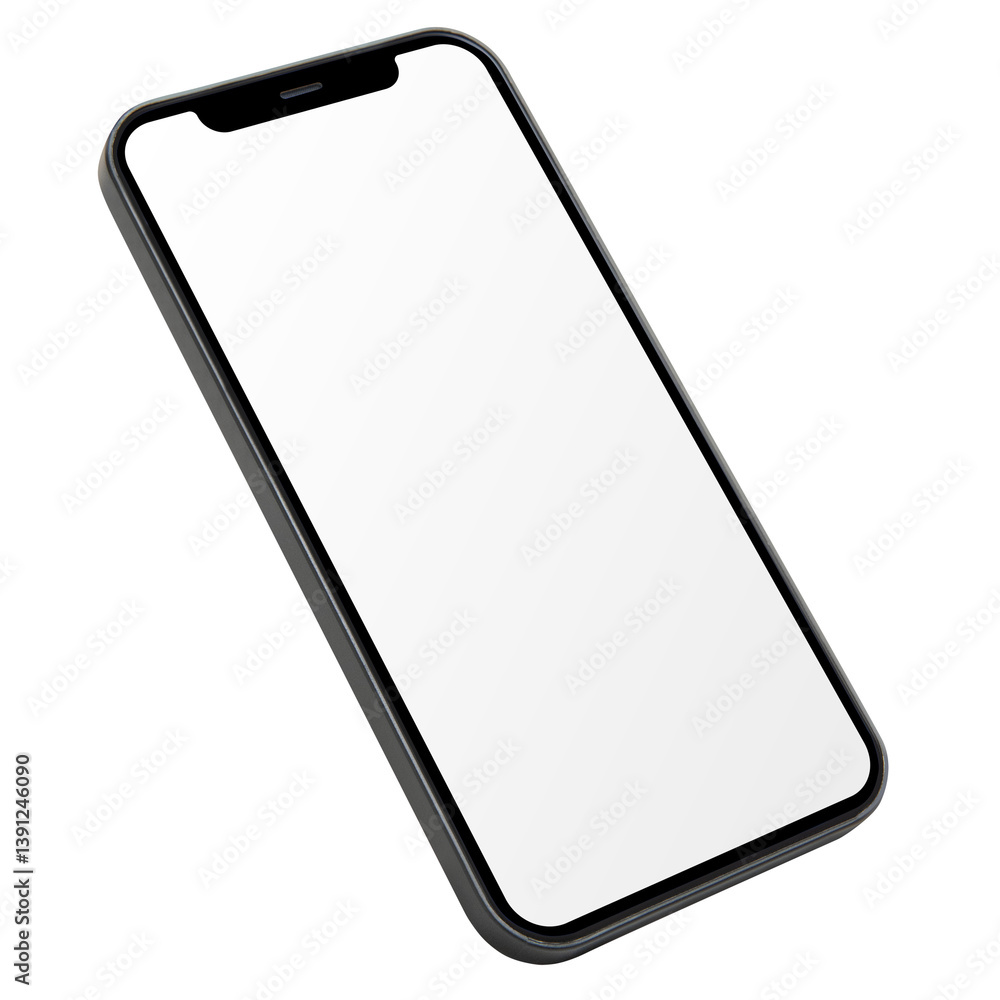 Obraz premium Smartphone white screen mockup png innovative future technology