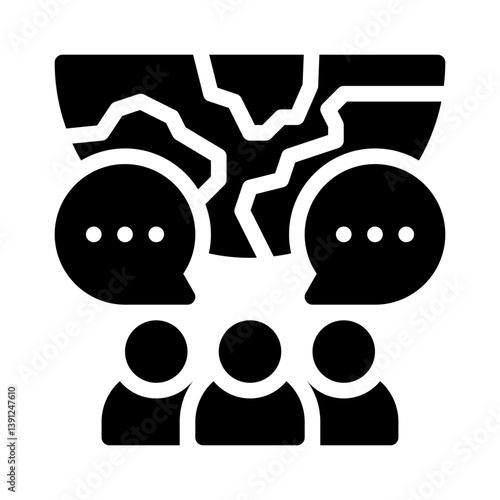 crowdfunding glyph icon
