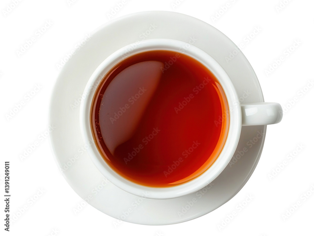 Brewed delight tea in a cutout background cozy kitchen photography warm ambiance top view relaxation Brewed delight tea in a cutout background cozy kitchen photography warm ambiance top view relaxation