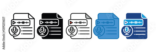 Press Coverage  Icon Set Multiple Style Collection