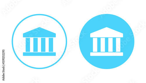 Bank icon vector. Bank sign and symbol, museum, university