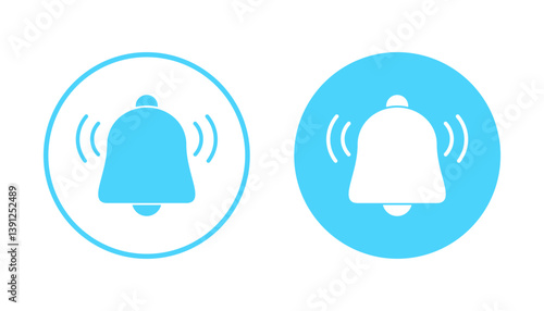 Bell icon vector. Notification sign and symbol for web site design
