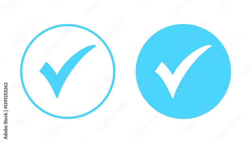 Check mark icon vector. Tick mark sign and symbol Check mark icon vector. Tick mark sign and symbol
