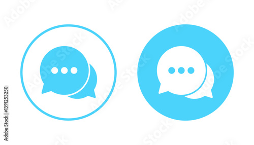 Chat icon vector. speech bubble sign and symbol. comment icon. message