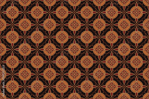 Brown Batik Seamless Pattern