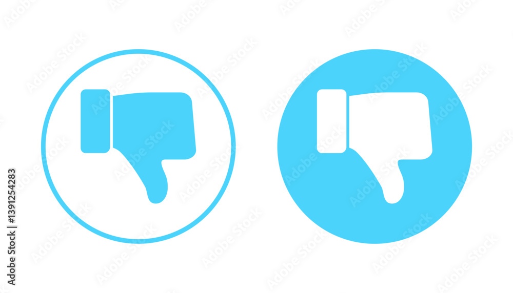 Fototapeta premium Dislike icon vector. dislike sign and symbol. Hand with thumb down