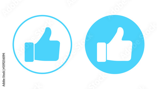 Like icon vector. Thumbs up sign and symbol. Hand like