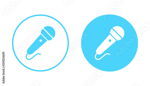 Microphone icon vector. karaoke sign and symbol