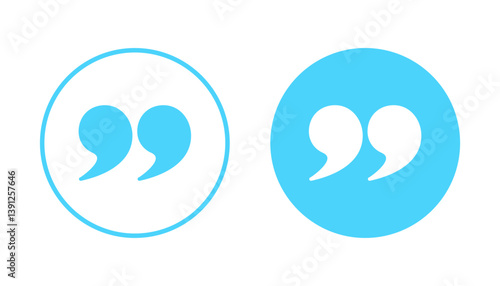 Quote icon vector. Quotation mark sign and symbol