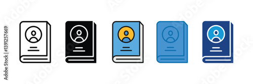 Employee Handbook  Icon Set Multiple Style Collection