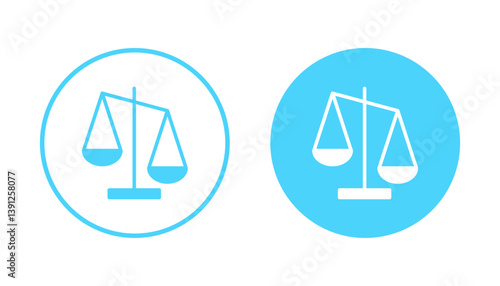Scales icon vector. Law scale icon. Justice sign and symbol