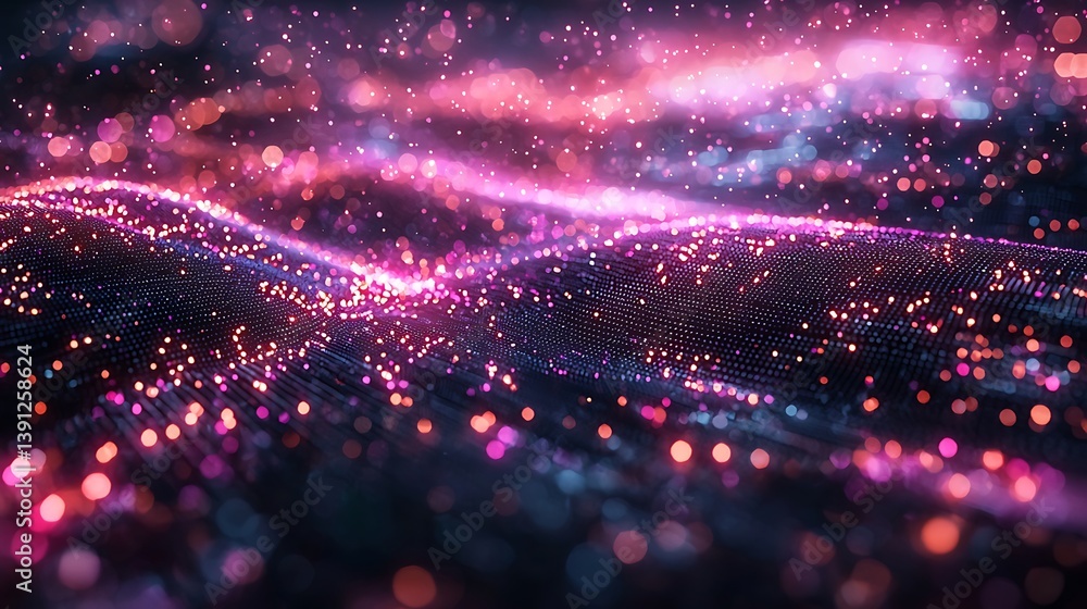 Abstract Pink Purple Particle Wave Background Image Abstract Pink Purple Particle Wave Background Image