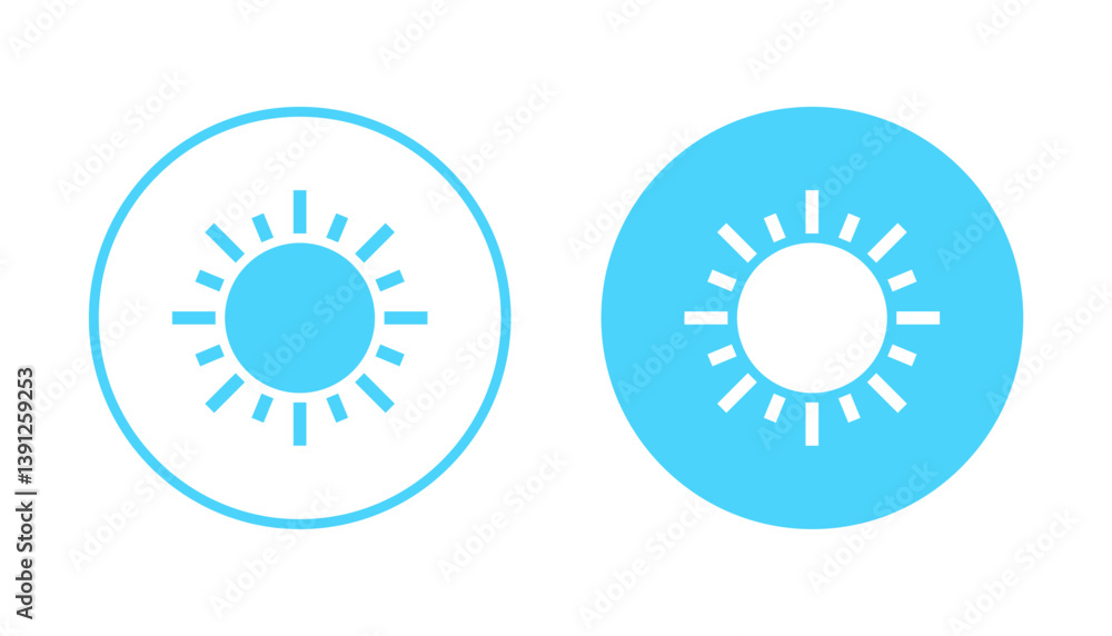 Sun icon vector. Brightness sign and symbol Sun icon vector. Brightness sign and symbol