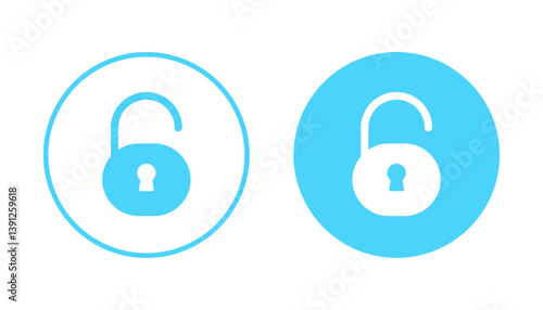 Unlock icon vector. Unlock sign and symbol. unlocked padlock icon
