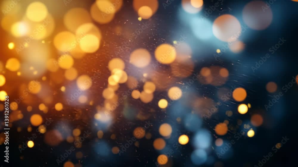 Abstract bokeh lights, dark background, warm and cool tones Abstract bokeh lights, dark background, warm and cool tones