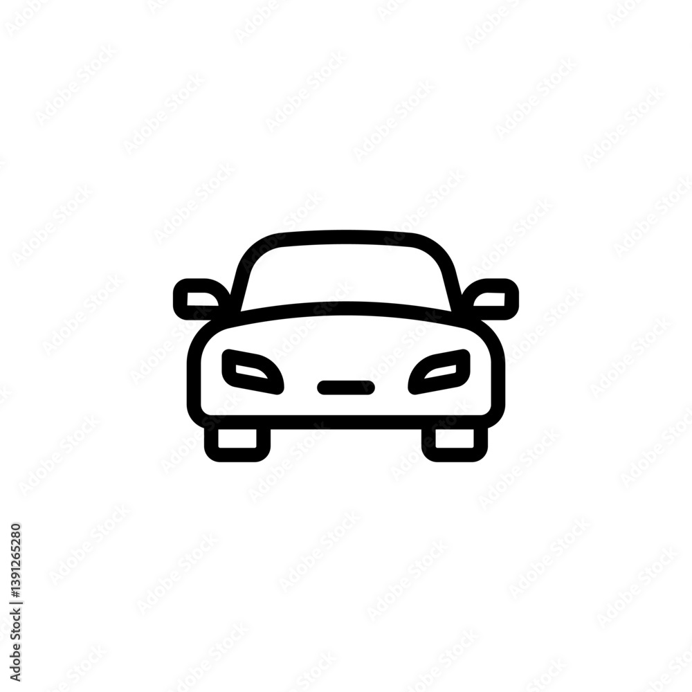 car icon. viewed from the front. Ideal for use in automotive design, mobile apps, websites, and other creative projects car icon. viewed from the front. Ideal for use in automotive design, mobile apps, websites, and other creative projects