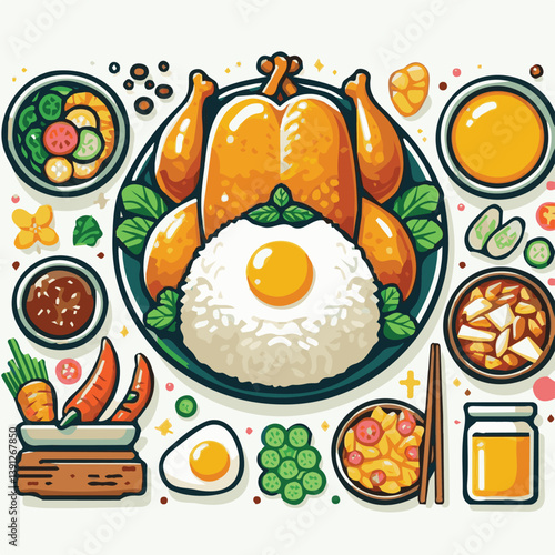 delicious, food, lunch, chicken, dish, asian, dinner, gourmet, rice, white, cuisine, sauce, healthy, cucumber, meal, breakfast, singapore, soup, restaurant, chinese, closeup, background, green, cultur