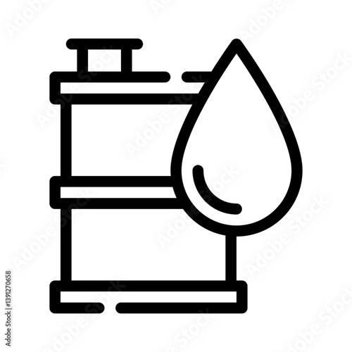 oil drop line icon