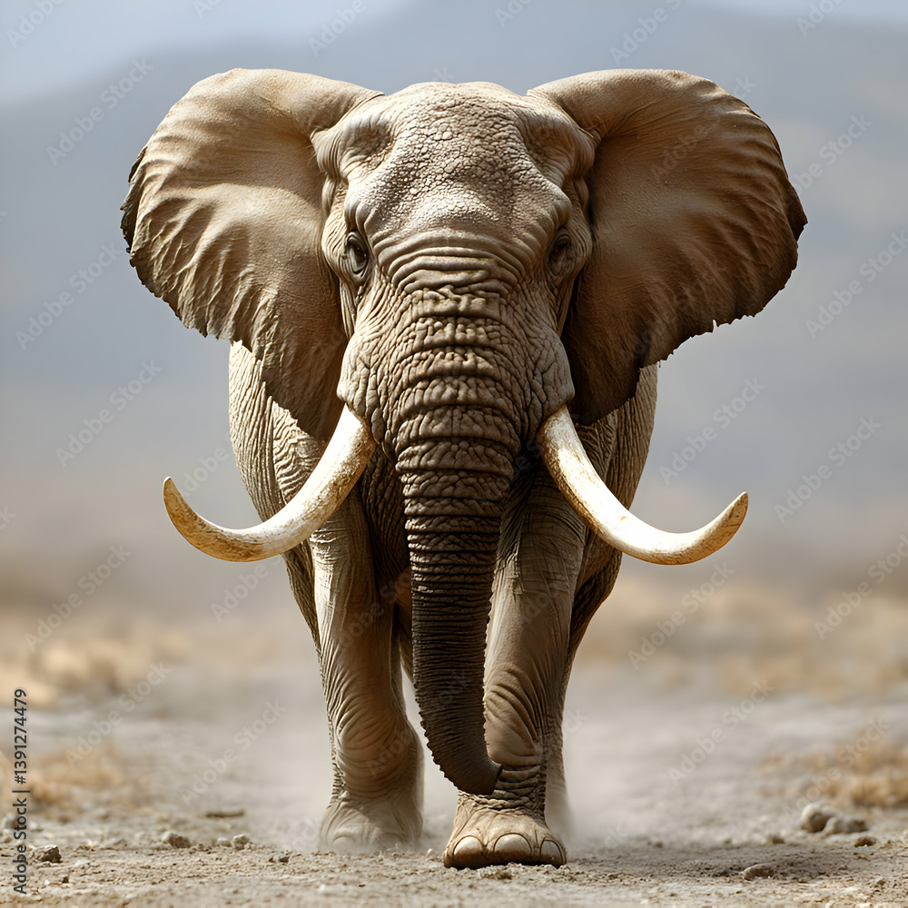 Obraz premium Elephant with Intense Gaze