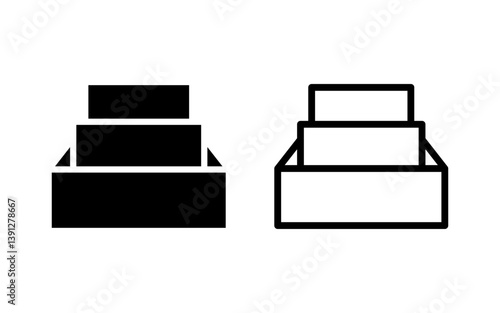 Archive folders icon vector illustration. Document vector icon. Archive storage icon.