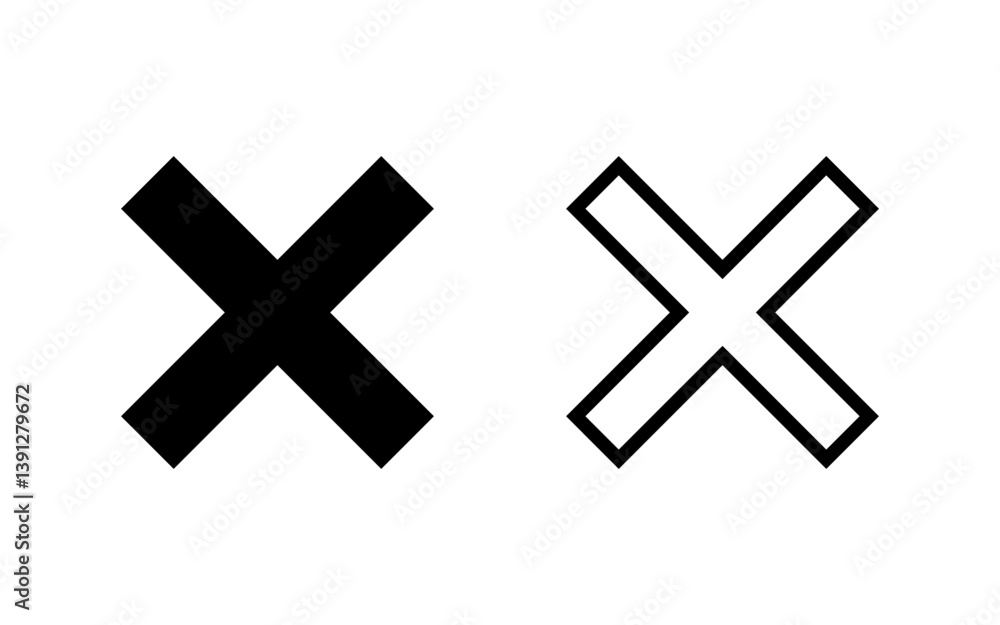 Obraz premium Close icon vector illustration. Delete sign and symbol. cross sign