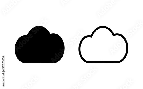 Cloud icon vector illustration. cloud sign and symbol