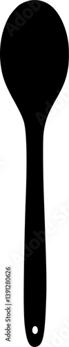 Wooden spoon silhouette vector illustration- simple silhouette illustration of a wooden spoon, perfect for wooden spoon logos and icons
