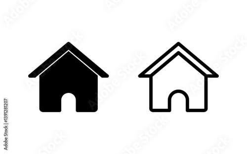 Home icon vector illustration. House sign and symbol