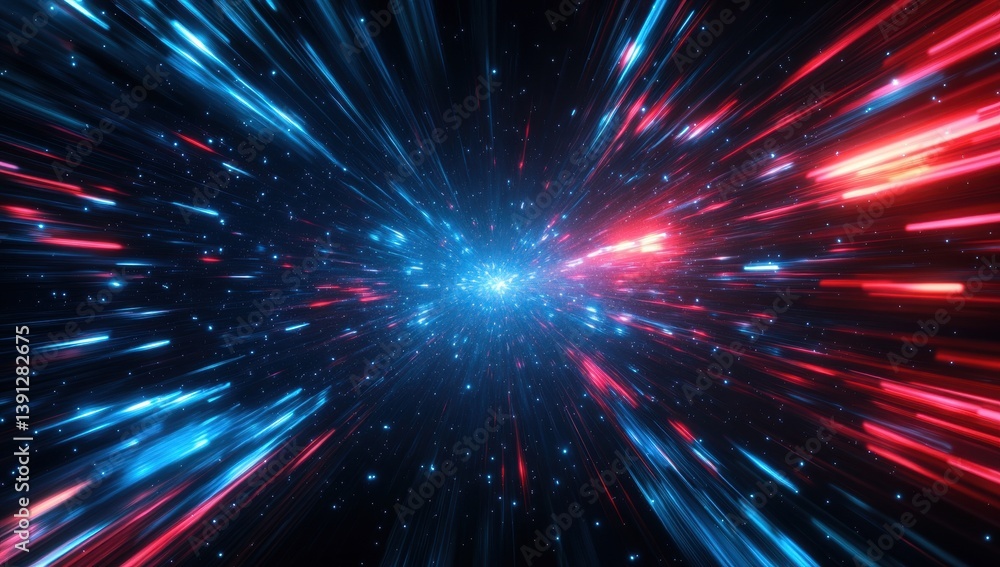 Naklejka premium Abstract cosmic speed lines