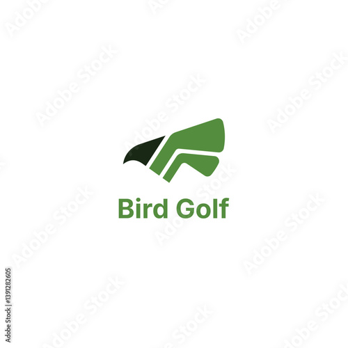 Modern Bird Golf Logo Sport Club Design