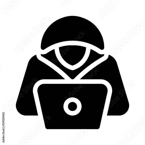 hacker glyph icon
